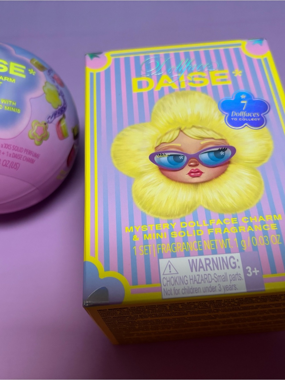 Daisy Mystery Dollface Charm & Mini Solid Fragrance - Yellow & Pink